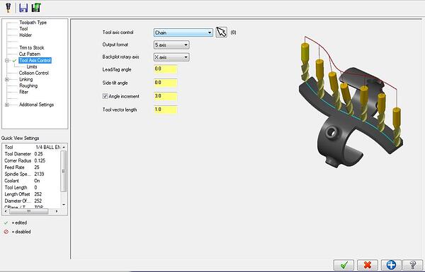 CAM Software Controls