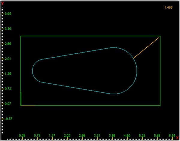 Hurco operators can measure reference dimensions using graphics screen