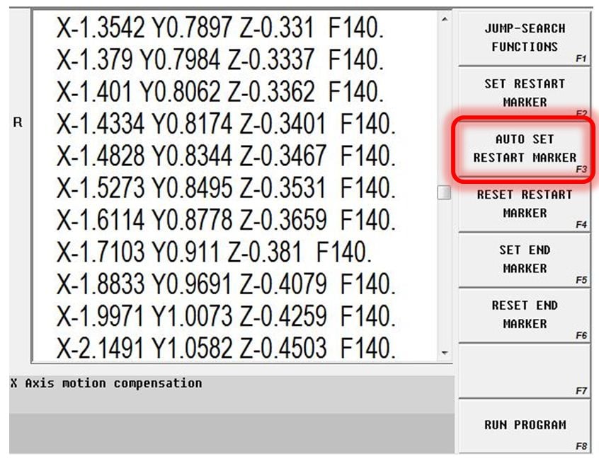 Restart Program Where You Left Off with Hurco Recovery Restart