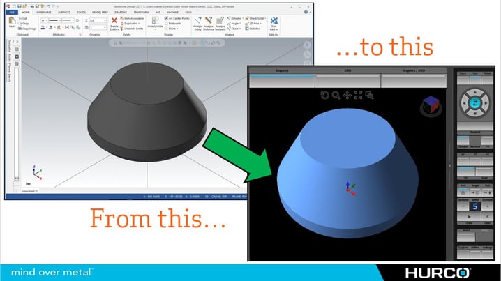 STL file to stock geometry in the Hurco control