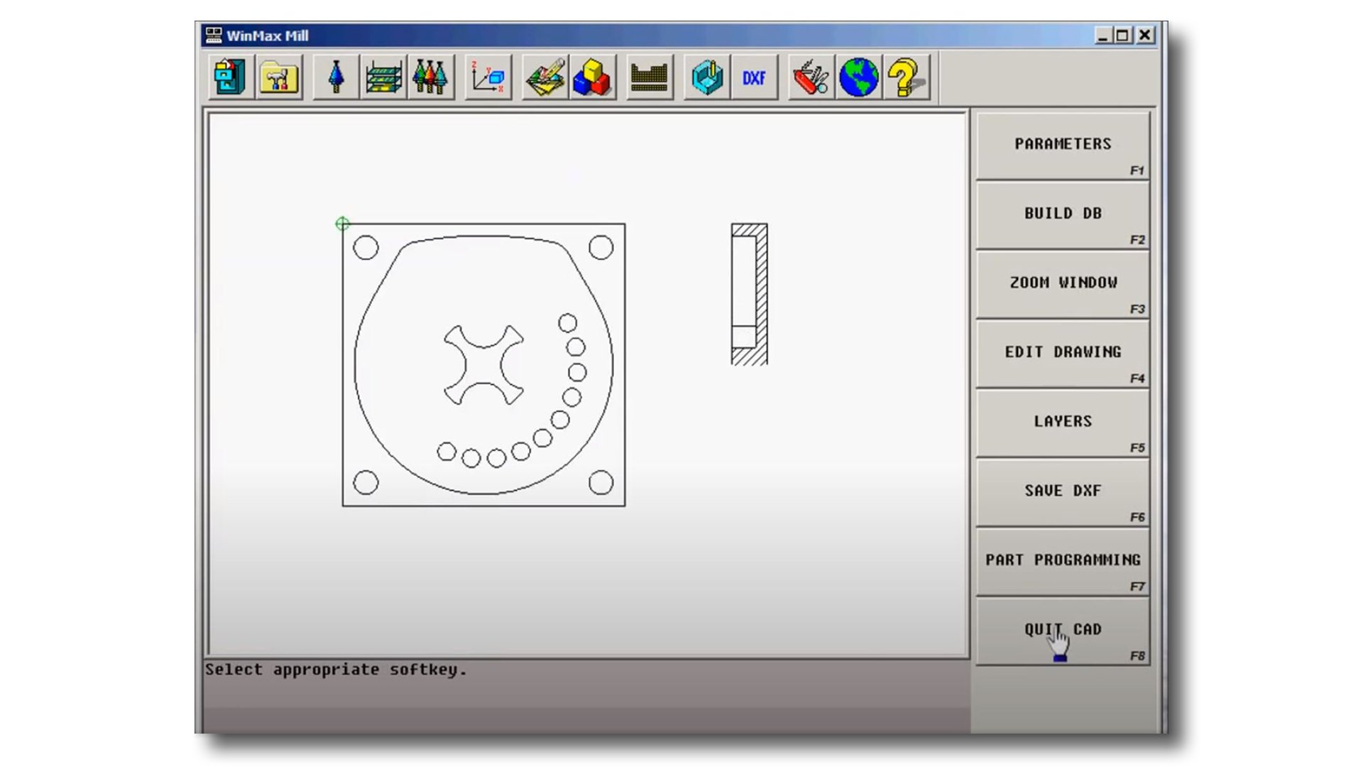 original hurco 2d dxf screen